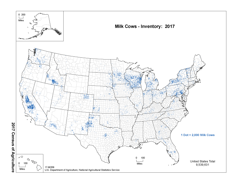 Map of Milk Cows - Inventory: 2017