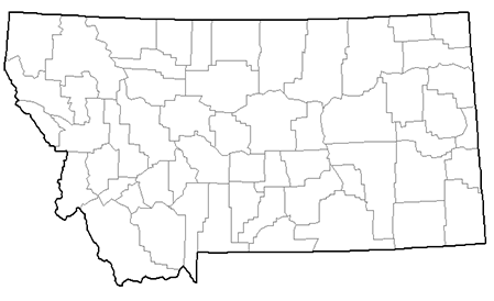Image showing a county map of Montana