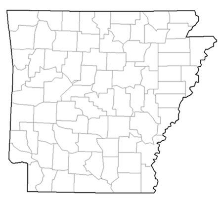 Image showing a county map of Arkansas