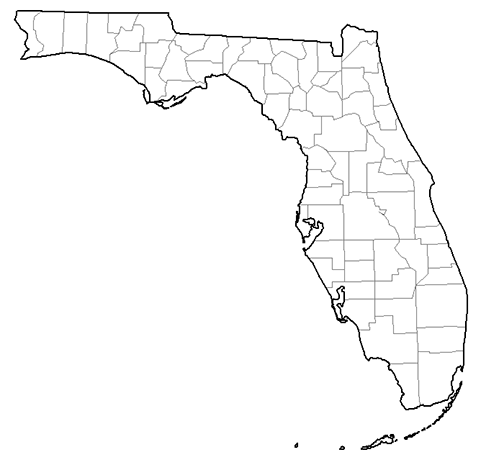 Image showing a county map of Florida