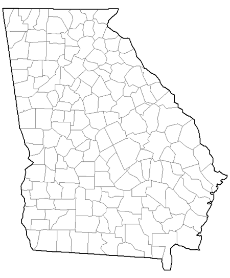 Image showing a county map of Georgia