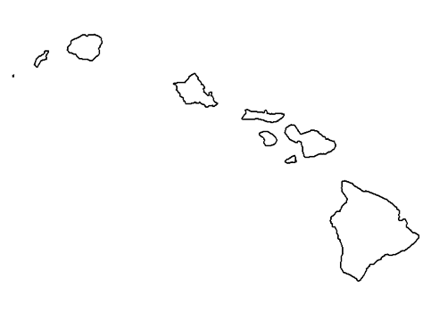 Image showing a county map of Hawaii