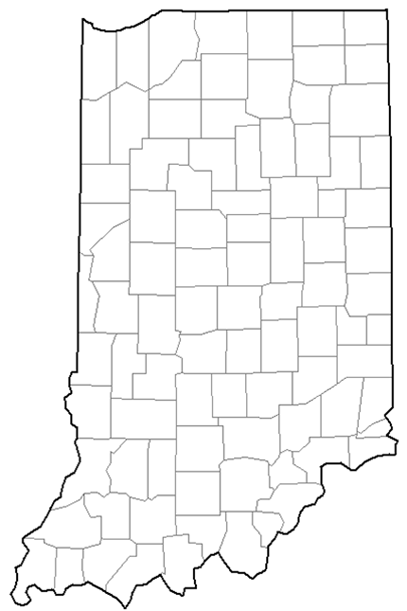 Image showing a county map of Indiana