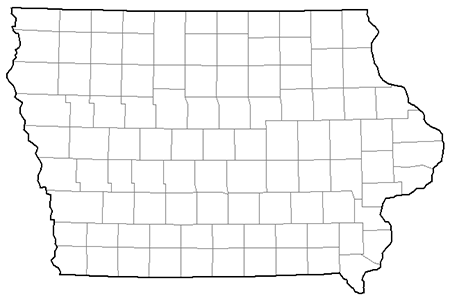 Image showing a county map of Iowa