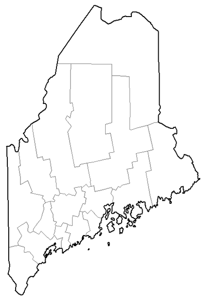 Image showing a county map of Maine