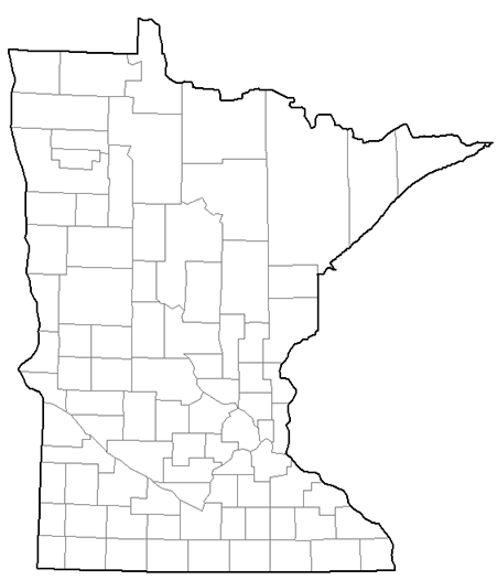 Image showing a county map of Minnesota