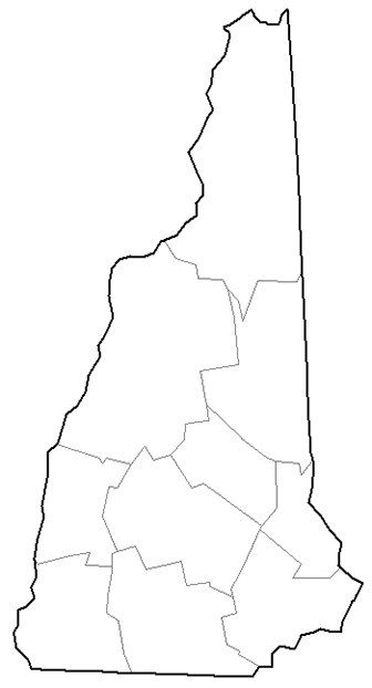 Image showing a county map of New Hampshire