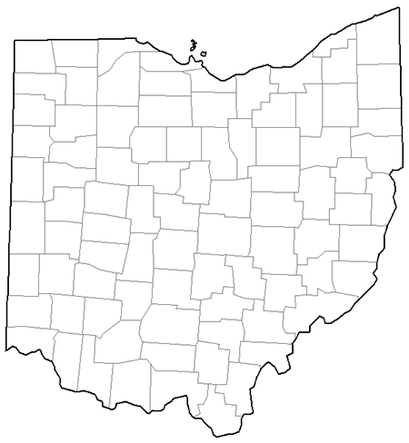 Image showing a county map of Ohio