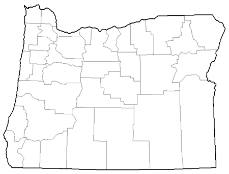 Image showing a county map of Oregon