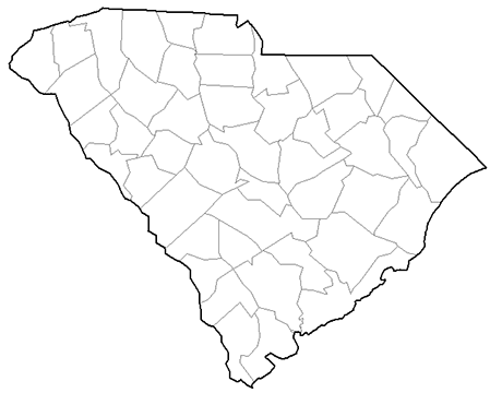 Image showing a county map of South Carolina