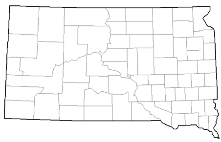 Image showing a county map of South Dakota