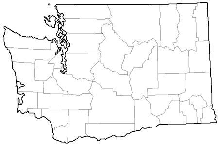 Image showing a county map of Washington