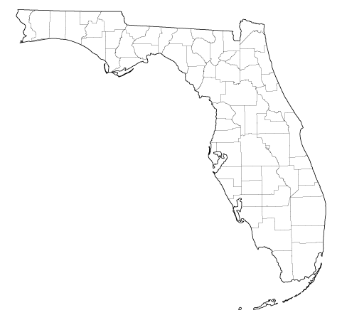 County outlines for FLORIDA