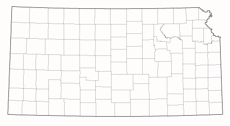 County outlines for KANSAS