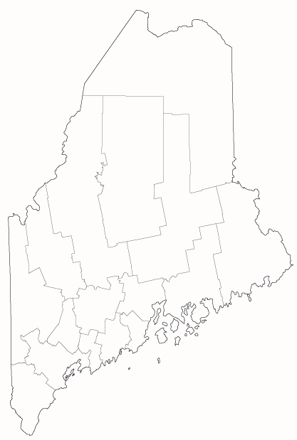 County outlines for MAINE