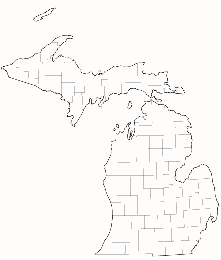 County outlines for MICHIGAN