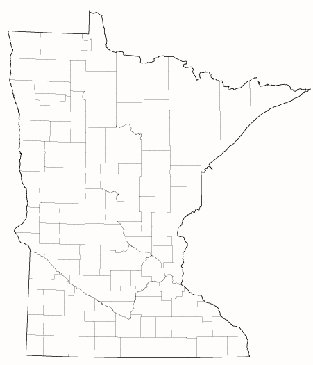 County outlines for MINNESOTA
