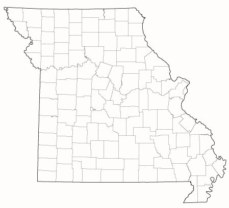 County outlines for MISSOURI