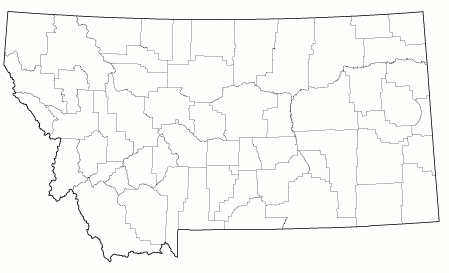 County outlines for MONTANA