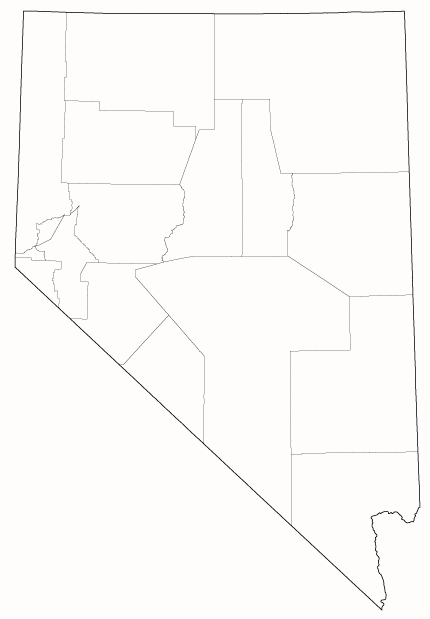 County outlines for NEVADA