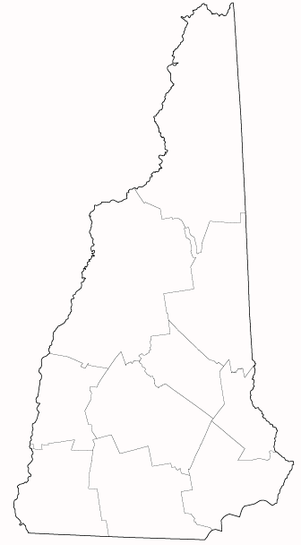 County outlines for NEW HAMPSHIRE
