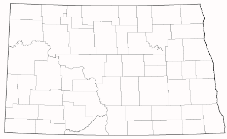 County outlines for NORTH DAKOTA