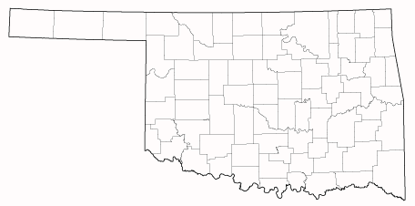 County outlines for OKLAHOMA