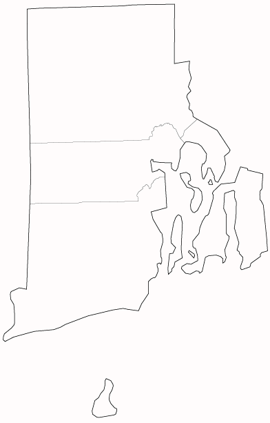 County outlines for RHODE ISLAND