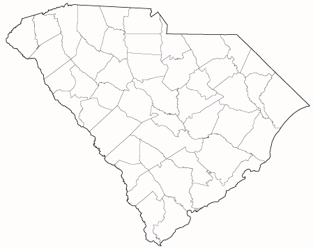 County outlines for SOUTHCAROLINA