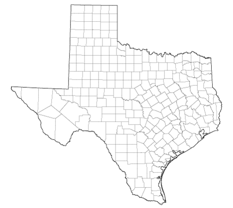 County outlines for TEXAS