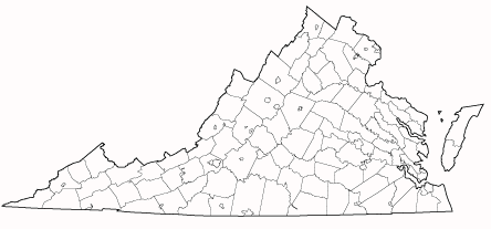 County outlines for VIRGINIA