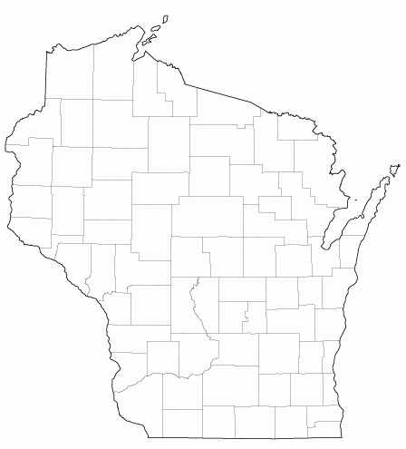 County outlines for WISCONSIN