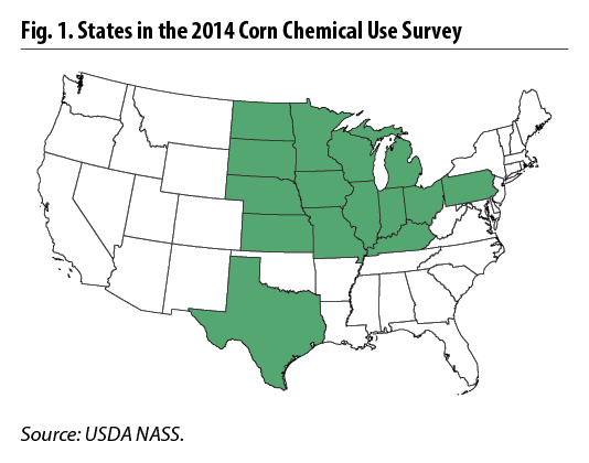 Figure 1 States in the 2014 Corn Chemical Use Survey
