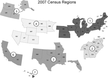 2007 Census Regions